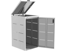 Abri poubelle en acier Cestino (Gris clair)