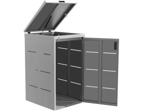 Abri poubelle en acier Cestino (Gris)