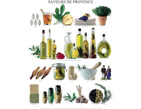 Affiche Saveurs de Provence 40x50 cm