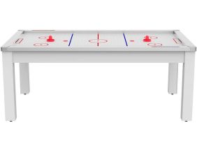 Air Hockey convertible table 8 personnes Toronto (Blanc laqué et blanc (surface de jeu))