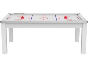 Air Hockey convertible table 8 personnes Toronto (Blanc laqué et blanc (surface de jeu))