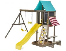 Aire de jeux en bois avec toboggan Newport