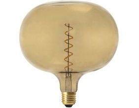 Ampoule bulle LED spirale ambré 22.5 cm