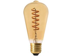 Ampoule longue ambrée avec spirale LED 14.2 cm (Unitaire )