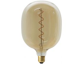 Ampoule ovale LED spirale ambré 28 cm
