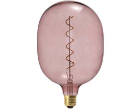 Ampoule ovale LED spirale 27 cm (Rose)