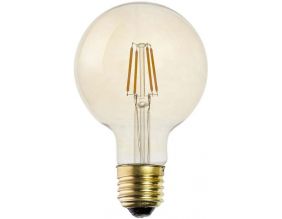 Ampoule ronde LED droit ambré 14.5 cm (Unitaire)