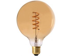 Ampoule ronde LED spirale ambré 17 cm (Unitaire)
