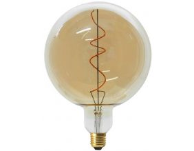 Ampoule ronde à led spirale ambrée 20 cm