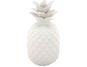 Ananas déco en résine blanche