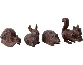 Animaux du jardin en fonte (Lot de 4) (Modèle 2)