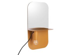 Applique murale avec miroir intégré Plate (Jaune)
