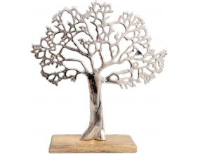 Arbre décoratif en aluminium et bois de manguier Arbre de vie (Taille 1)