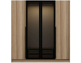 Armoire en aggloméré et verre Kale Plus (180 x 52 x 210 cm)