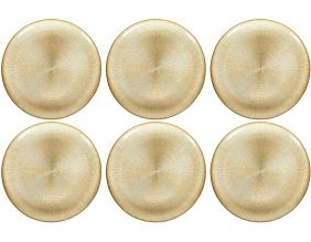 Assiette dorée en verre Royal (Lot de 6) (Assiette plate - 27 cm)