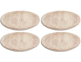 Assiettes en Paulownia (Lot de 4)