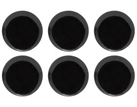 Assiettes en porcelaine noire (lot de 6)