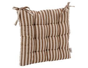 Galette de chaise en coton FLEX (Rayures)