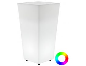 Bac à fleurs luminueux intérieur extérieur Melisa 50 cm (Recharge solaire + électrique)