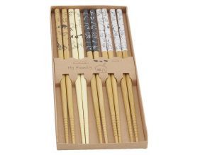 5 paires de baguettes chinoises en bambou