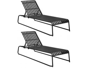 Bains de soleil en aluminium Vero (Lot de 2) (Graphite)