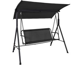 Balancelle en métal toile orientable Samiel 170 x 110 x 153 cm (Gris anthracite)