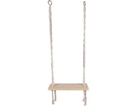 Balançoire en macramé et bois Natural