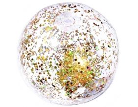 Ballon gonflable à paillettes dorées 35 cm