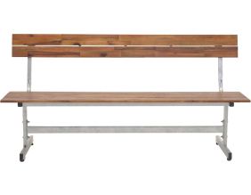 Banc en acier et acacia Lie