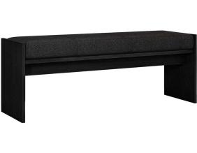 Banc en aggloméré avec coussin Pearl (Bois noir)