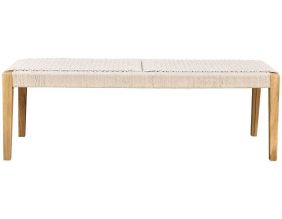 Banc de jardin en teck massif et cordage Calvi