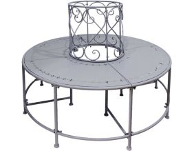Banc tour d'arbre en fer Belle Époque