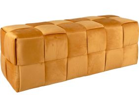 Banc en velours Weaved (Ocre)