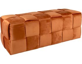 Banc en velours Weaved (Orange)