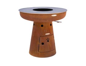 Barbecue brasero en acier  Nero (Hauteur 79 cm Diamètre 82 cm)
