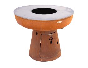 Barbecue brasero en acier  Nero (Hauteur 84 cm Diamètre 102 cm)