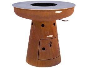 Barbecue brasero en acier  Nero (Hauteur 105 cm Diamètre 102 cm)