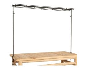 Barre étagère pour décoration de table en métal noir