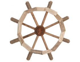 Barre de navire murale en bois flotté