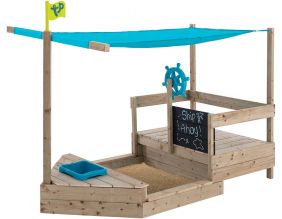 Bateau de pirate enfant en bois multi activités