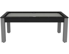 Billard convertible table 8 personnes Arizona (Noir grainé ; Gris (tapis))
