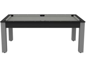 Billard convertible table 8 personnes Arizona - plateau & accessoires non fournis (Carbone ; Gris (plateau) ; Gris grainé (pieds))