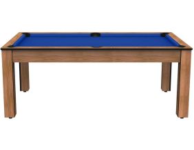 Billard convertible table 8 personnes Arizona (Hêtre boisé ; Bleu (plateau))