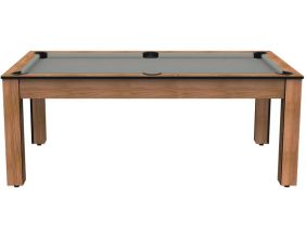 Billard convertible table 8 personnes Arizona (Hêtre boisé ; Gris (plateau))