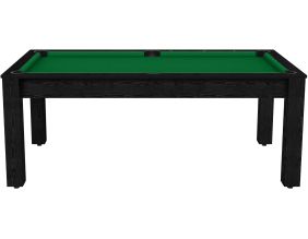 Billard convertible table 8 personnes Arizona - plateau & accessoires non fournis (Noir boisé ; Vert (plateau))
