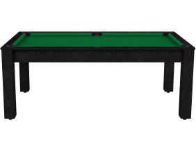 Billard convertible table 8 personnes Arizona (Noir boisé ; Vert (plateau))