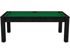 Billard convertible table 8 personnes Arizona (Noir boisé ; Vert (plateau))