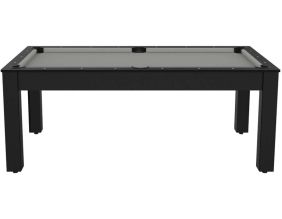 Billard convertible table 8 personnes Arizona - plateau & accessoires non fournis (Noir grainé ; Gris (plateau))
