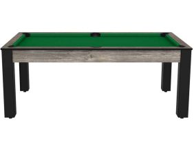 Billard convertible table 8 personnes Arizona - plateau & accessoires non fournis (Industriel ; Vert (plateau) ; Noir grainé (pieds))