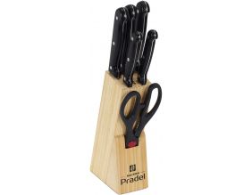 Bloc 5 couteaux et ciseaux de cuisine Pradel